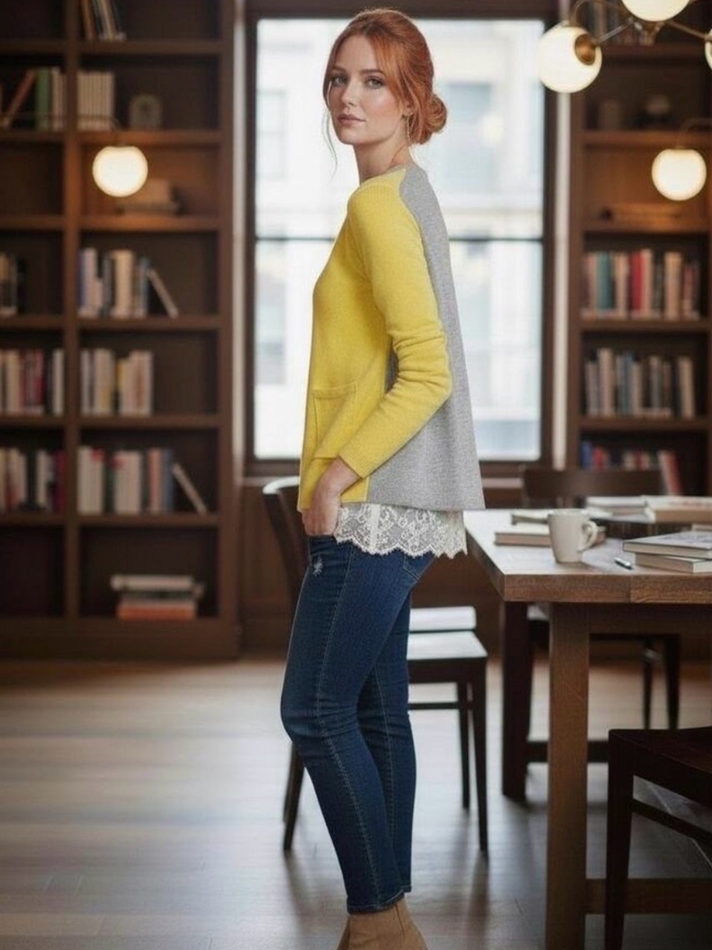 CAbi #3010 Belle Sunny Yellow Cardigan